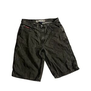 y2k US Polo Assn Mens Black‎ Denim Shorts Size 32 Casual Relaxed Fit